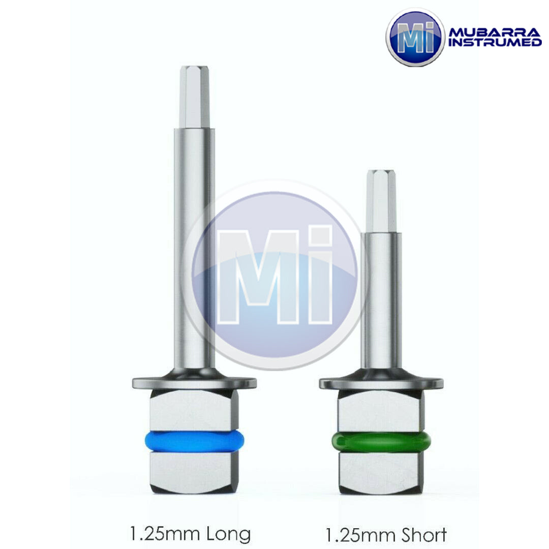 4pcs Dental Hex Driver for Implant Abutment Screws 1.25mm & 2.42mm Long Short 4 & 6mm Head