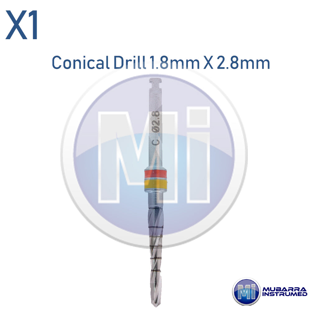 10Pcs Conical Drills Set Dental Implant Surgical Surgery