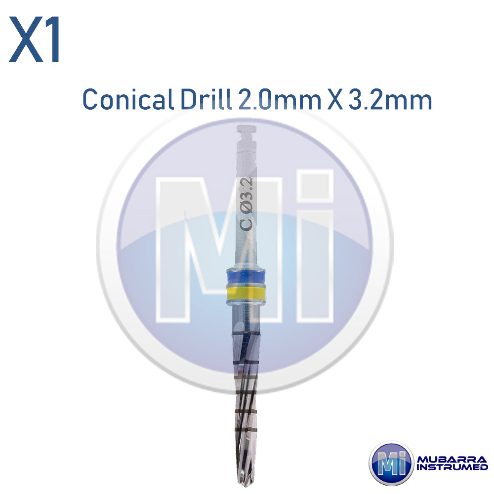 10Pcs Conical Drills Set Dental Implant Surgical Surgery