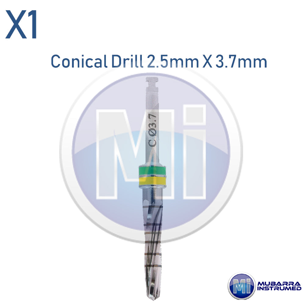 10Pcs Conical Drills Set Dental Implant Surgical Surgery