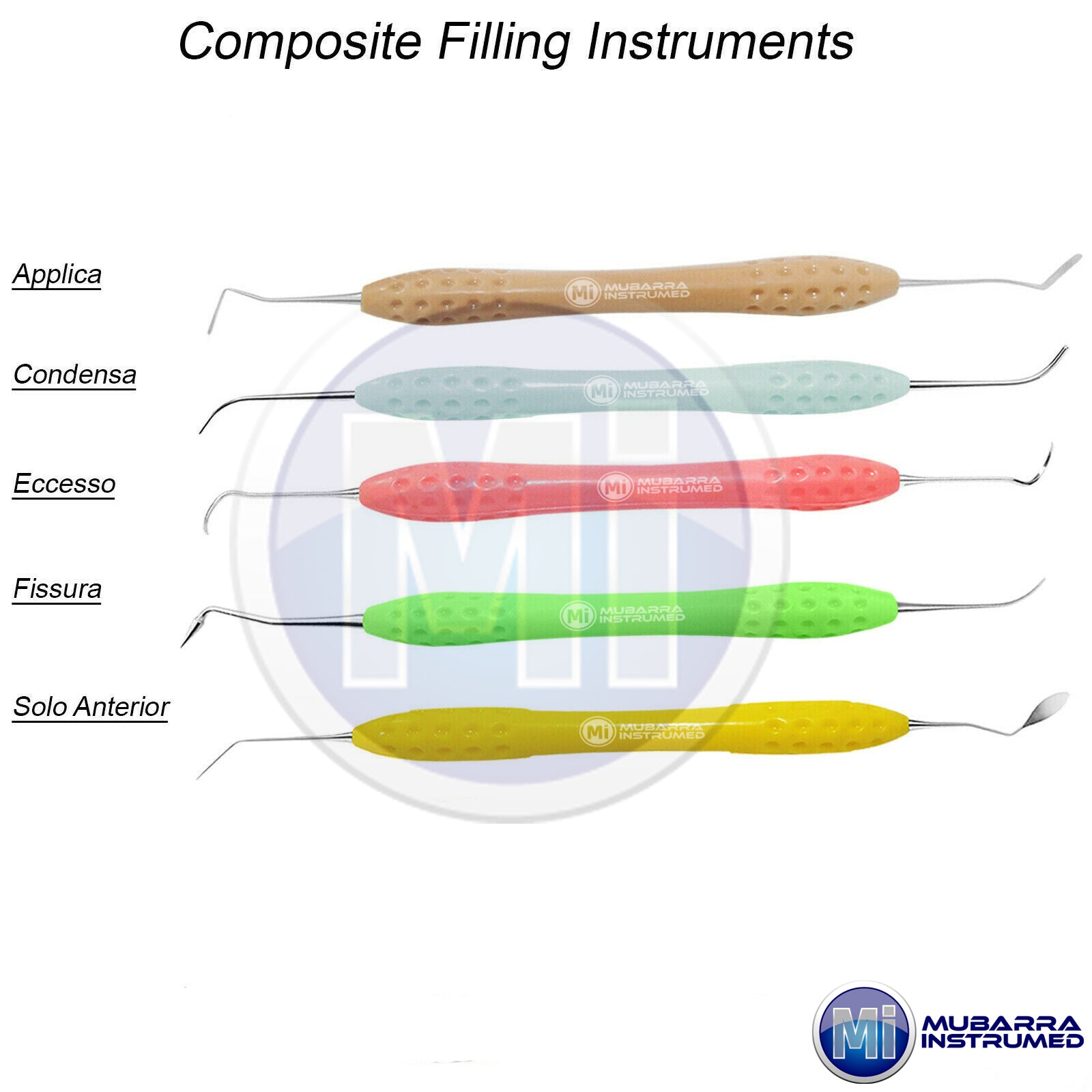 10Pcs Dental LM Arte Composite Filling Instruments Silicone Handle With Cassette