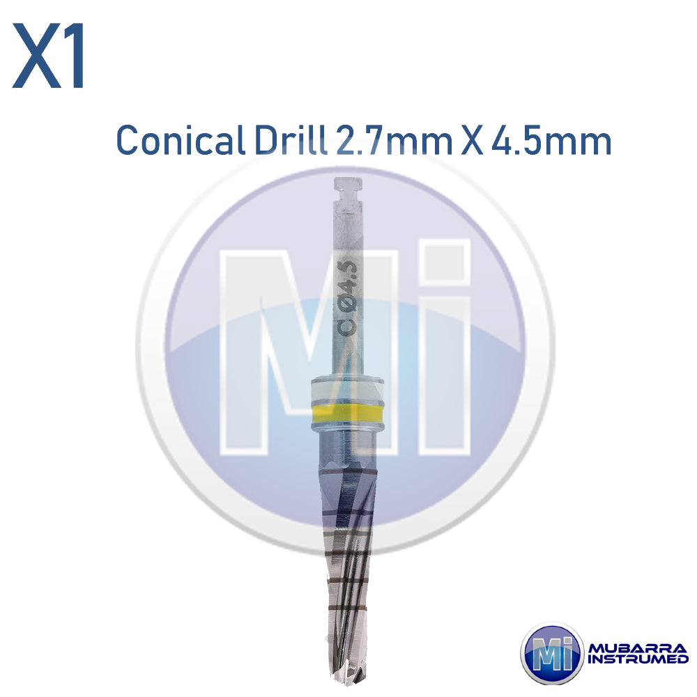 10Pcs Conical Drills Set Dental Implant Surgical Surgery