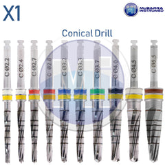 10Pcs Conical Drills Set Dental Implant Surgical Surgery