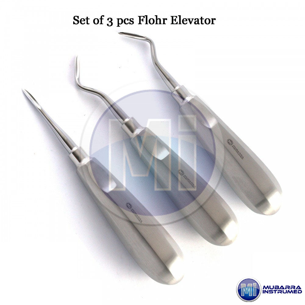 3Pcs Dental Root Elevators Oral Surgery PDL Luxating Apical Left,Right &straight