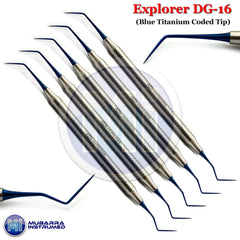 5 Pieces DG16 Endodontic Explorer Titanium Light Weight Dental Diagnostic Probes