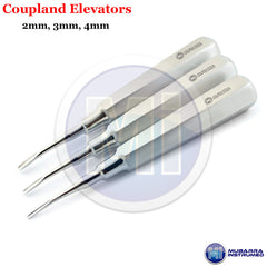 Coupland Elevators Dental Extraction Set Of 3 Surgical Root Extracting Loosen