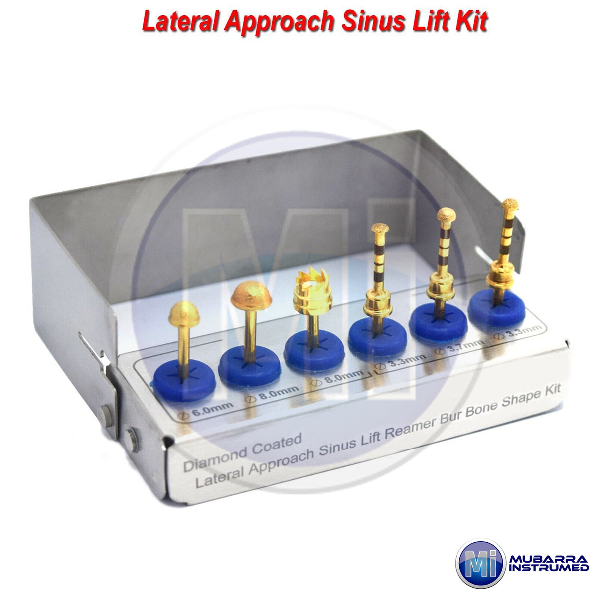 Dental Lateral Approach Drill Kit Sinus Lift Drills Membrane Diamond Coated Burs