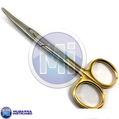 Mayo scissors blunt curved 14 cm 5.5 Inches TC Gold Straight  Curved CE