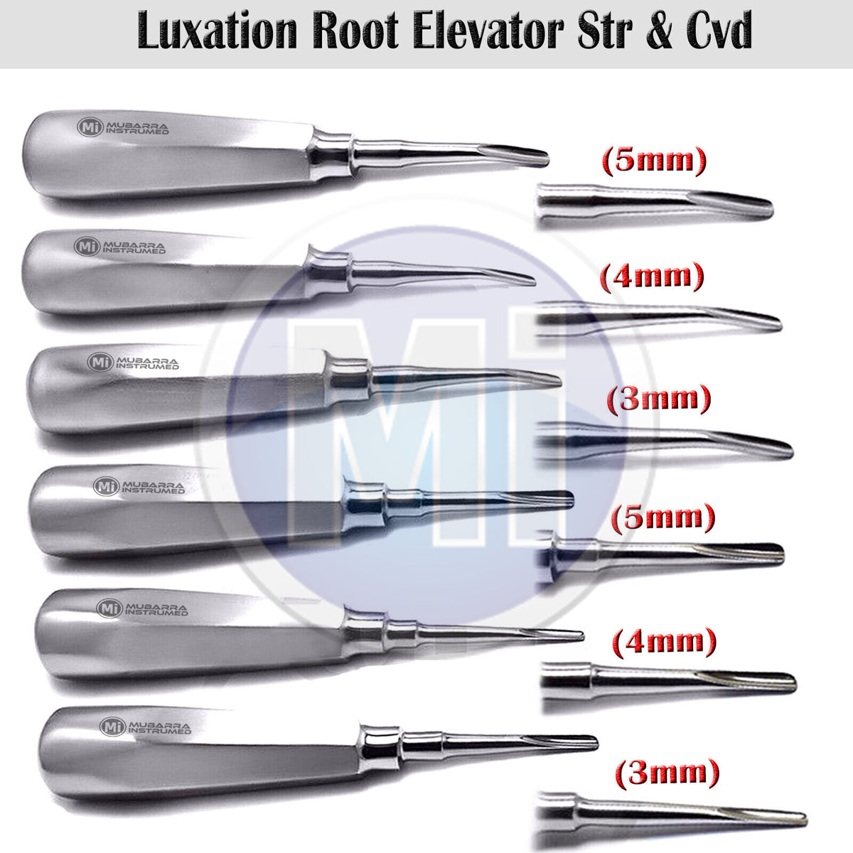 6 Pcs Dental Luxating Elevators Oral Surgery Tooth Extraction Apical Root Tip CE