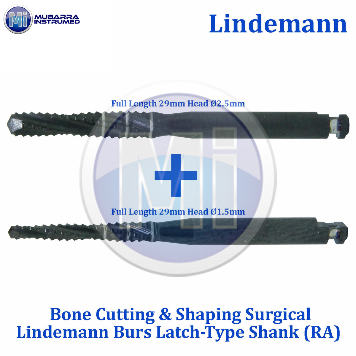 2pcs Dental Lindemann Drill Ø1.5 & Ø2.5 Bur Bon Shaping Cutting Tool Surgical CE