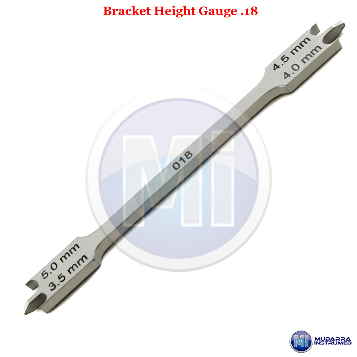 Bracket Head Height Portioning Gauge 018 Dental Orthodontic Instruments