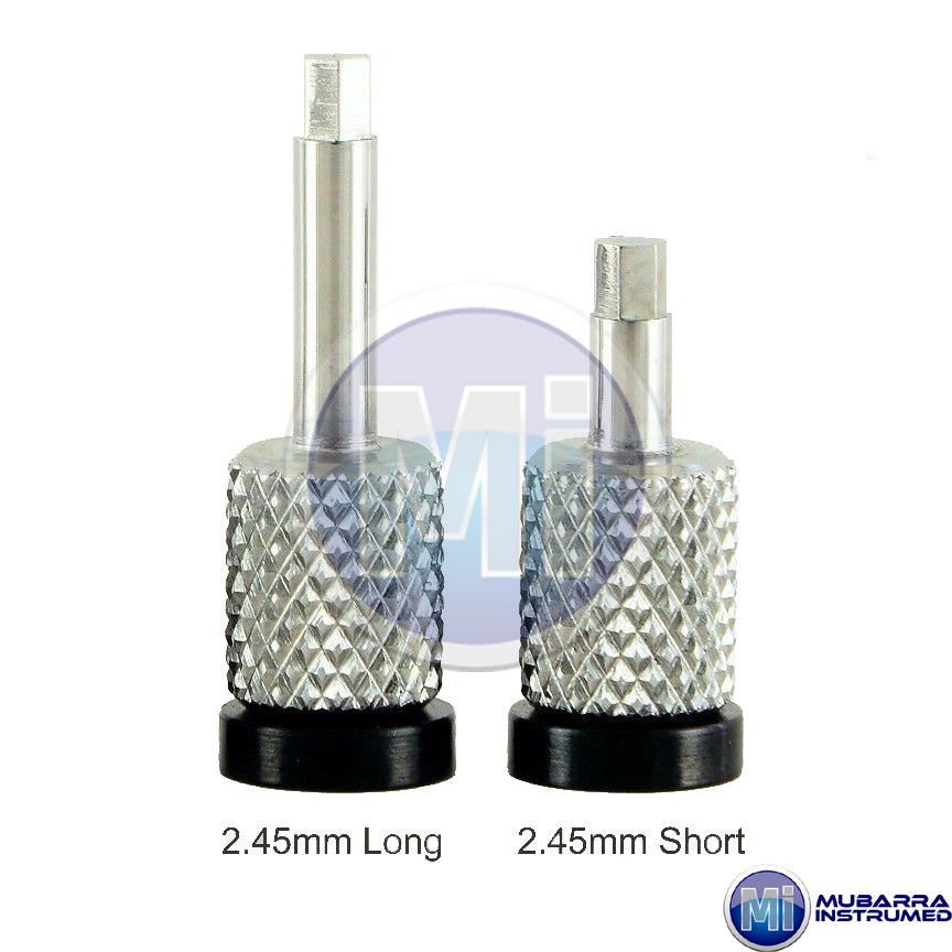 Dental Implant Hand Hex Driver Abutment 1.25mm & 2.42mm Shot Long Black Head 4/6