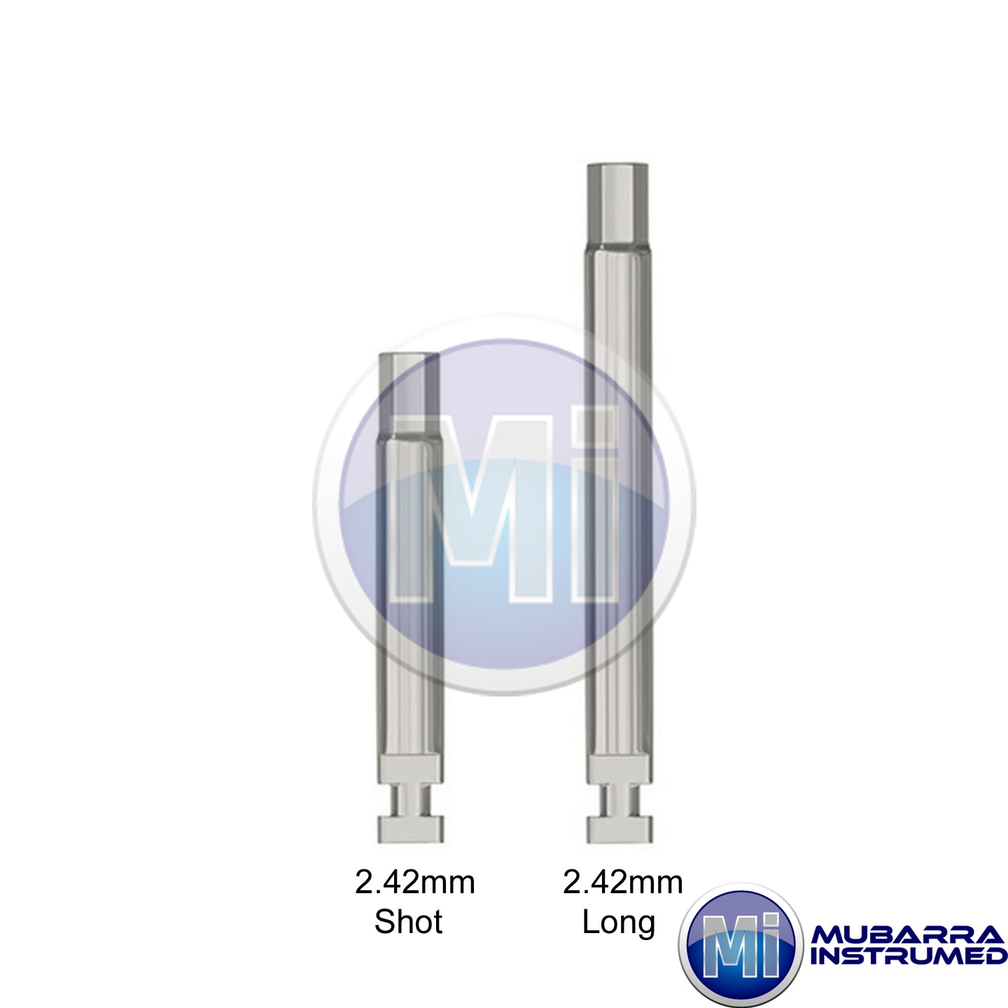 Dental Implant Hand Hex Driver Abutment 1.25mm & 2.42mm Shot Long Black Head 4/6