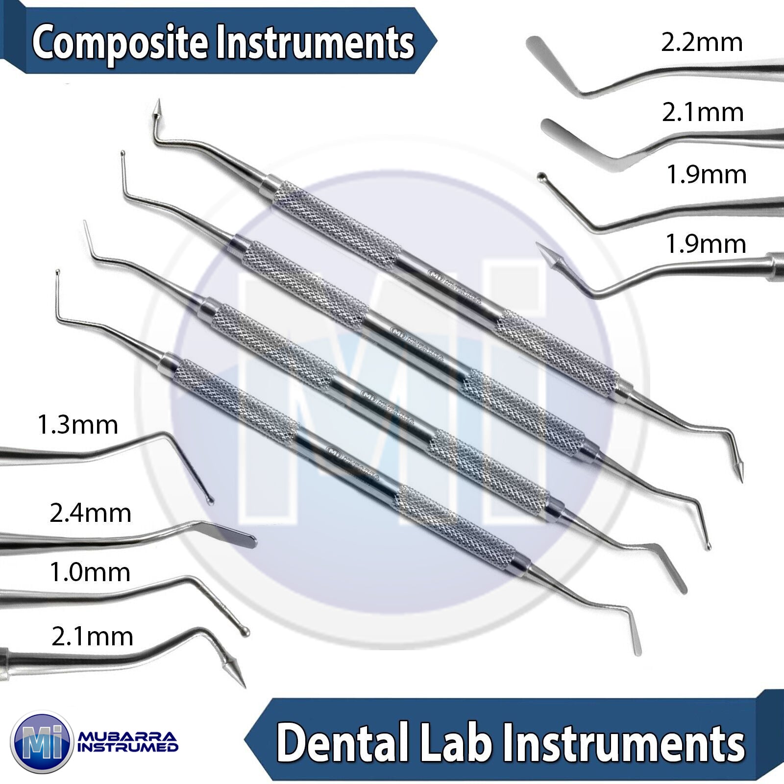 5pcs Dental Composite Filling Instruments Soft Tissue Gingival Calculus Removal Lab