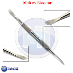 3Pcs Dental Molt #9 Periosteal Elevator Reflecting Mucoperiosteum Surgical Tools