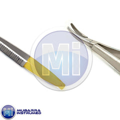 Microsurgical Surgery Castroviejo Needle Holder TC Dental Suture Forceps Curved