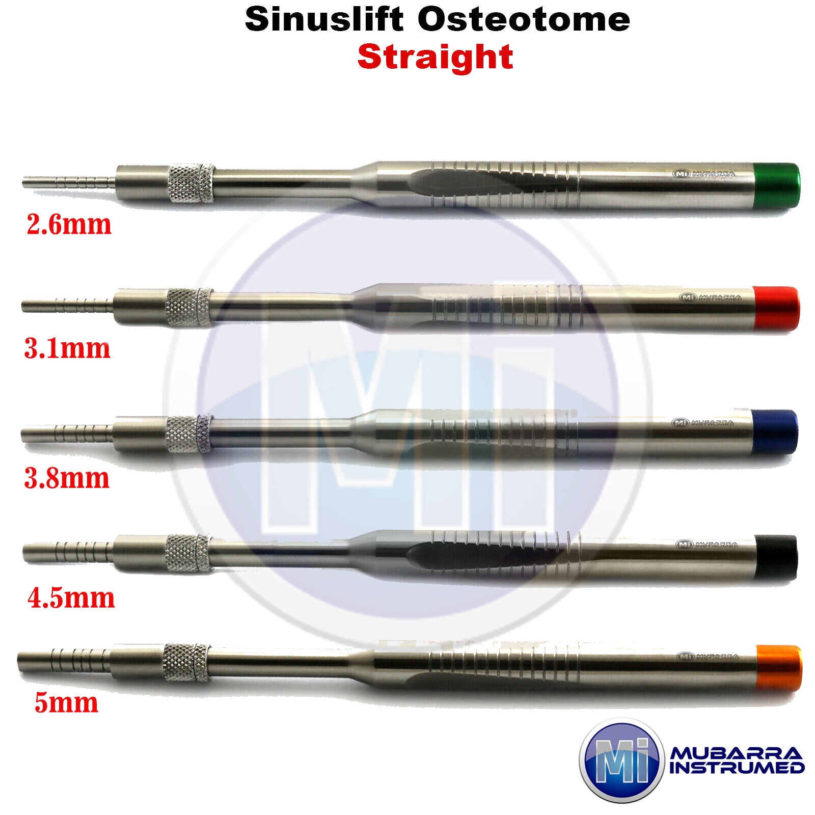 5pcs Dental Implant Surgery Surgical Osteotomes Straight Implant Sinus Lift Grafting