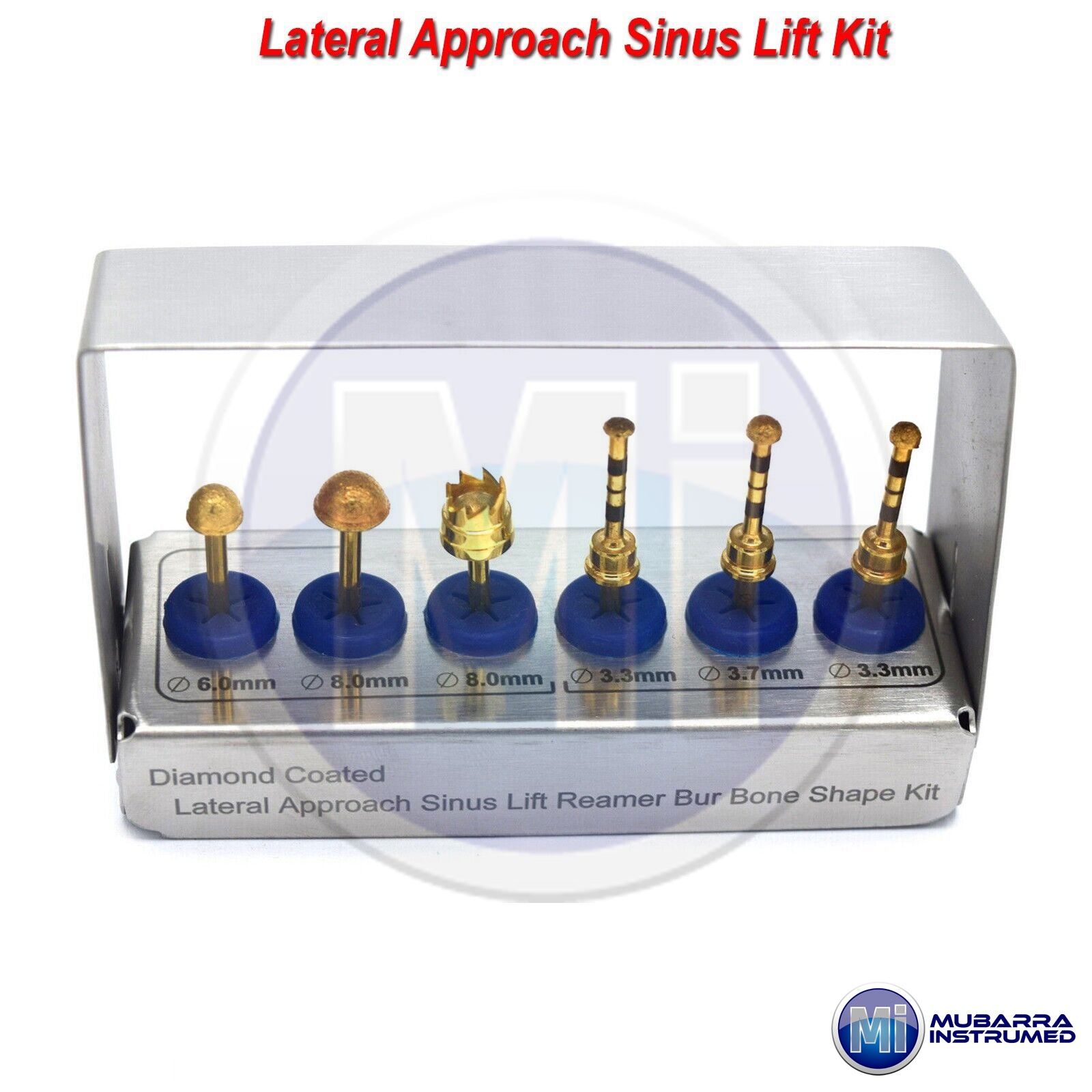 Dental Lateral Approach Drill Kit Sinus Lift Drills Membrane Diamond Coated Burs