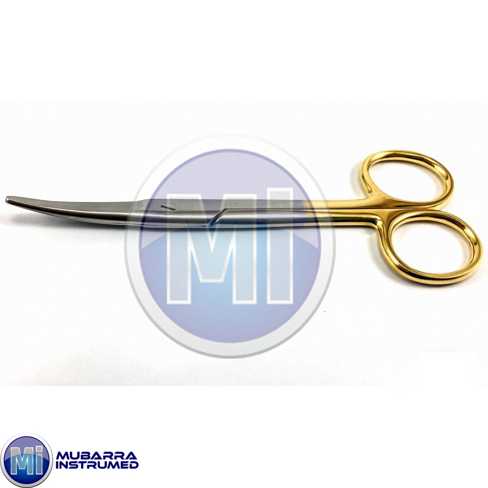 Mayo scissors blunt curved 14 cm 5.5 Inches TC Gold Straight  Curved CE