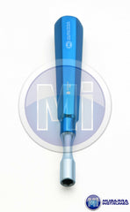 Dental Implant Screw Driver 6.35mm Square Hex Long Blue Handle Hand Key Adapter CE