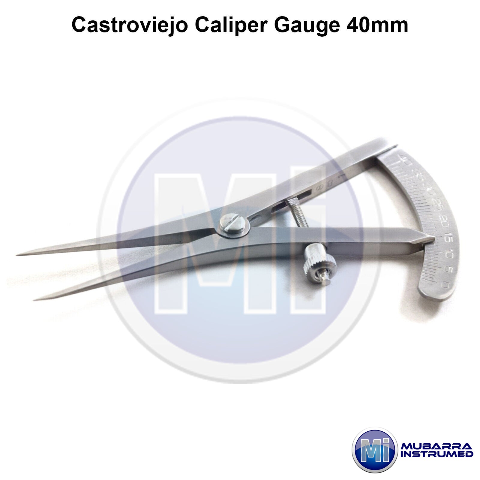 Dental Castroviejo Bone Caliper 40mm Measuring Gauge Orthopedic Implant Set of 2