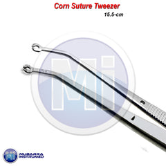 Dental Corn Suture Plier Angled Tissue Procedure Tweezer Surgical Eyelet Forceps