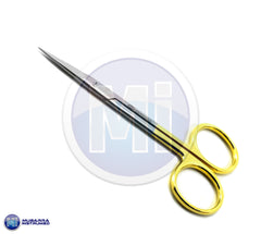 3pcs Iris Scissor Straight Dental Surgical Gum Scissors Half Gold Shears Lab