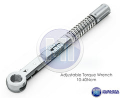 Dental Implant Torque Wrench Ratchet Universal 10-45Ncm 6.35mm Hex 4.0 Square