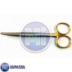 Mayo scissors blunt curved 14 cm 5.5 Inches TC Gold Straight  Curved CE