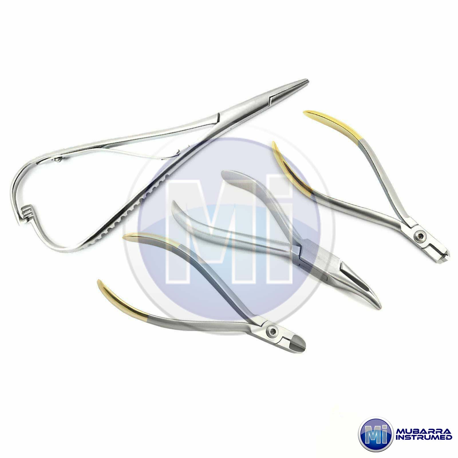 4x Distal End Ligature TC Wire Cutter Mathieu Needle Holder Weingart Orthodontic