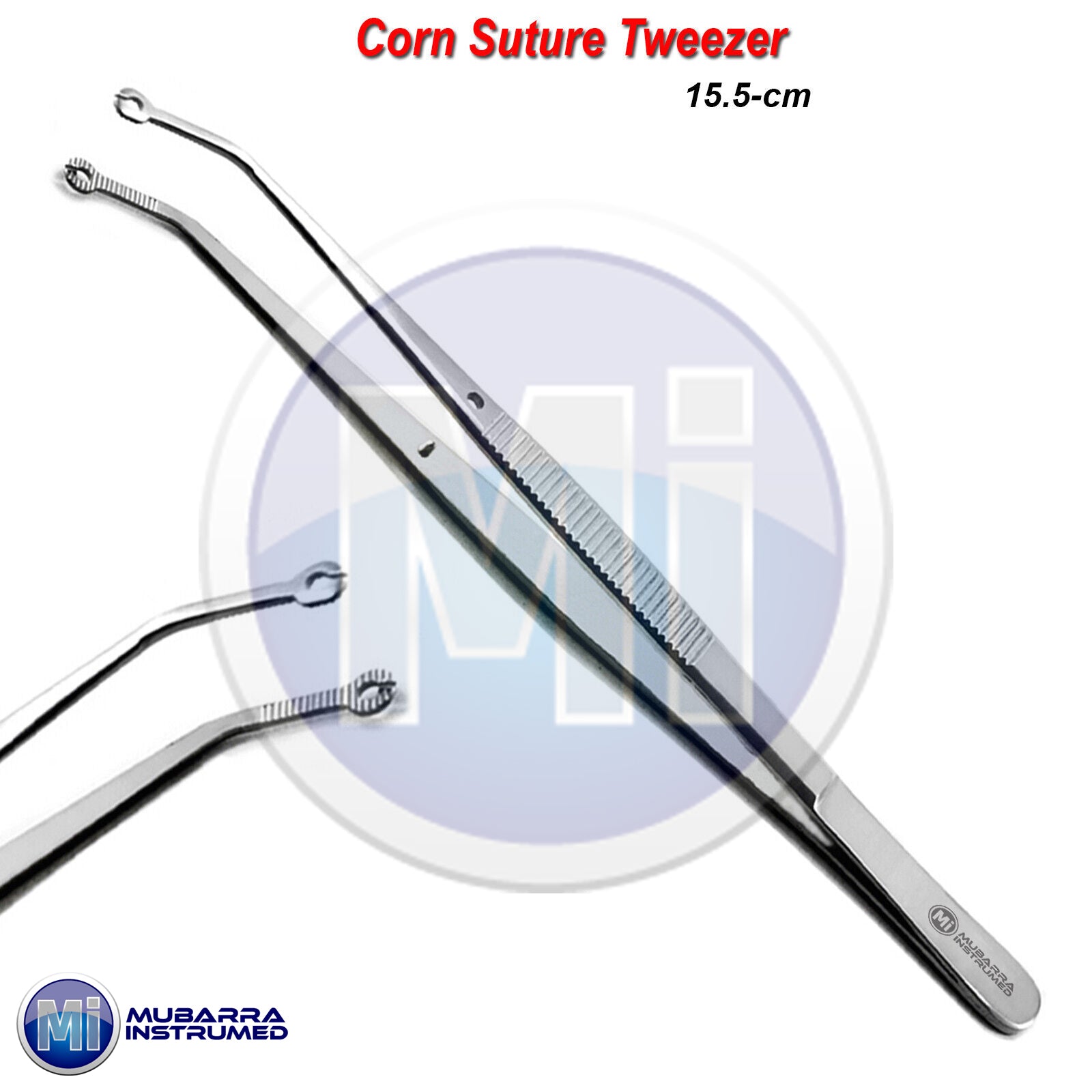 Dental Corn Suture Plier Angled Tissue Procedure Tweezer Surgical Eyelet Forceps