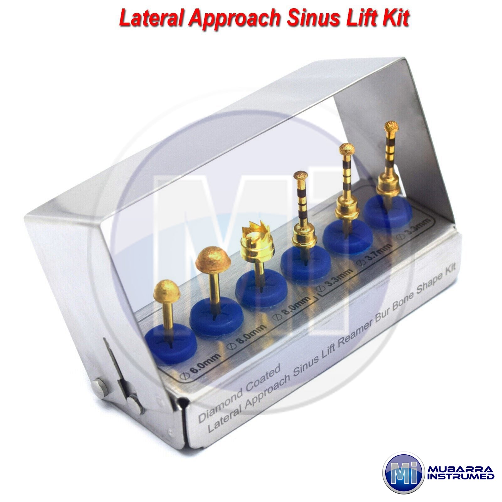 Dental Lateral Approach Drill Kit Sinus Lift Drills Membrane Diamond Coated Burs