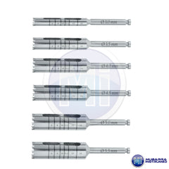 6pcs Dental Long Trephine Set With Steel Bur Holder New Kit Surgical Instruments CE