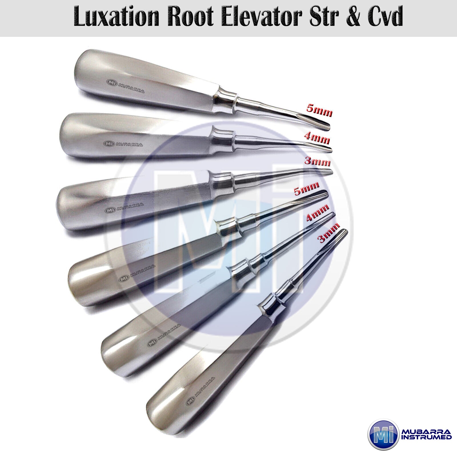 6 Pcs Dental Luxating Elevators Oral Surgery Tooth Extraction Apical Root Tip CE