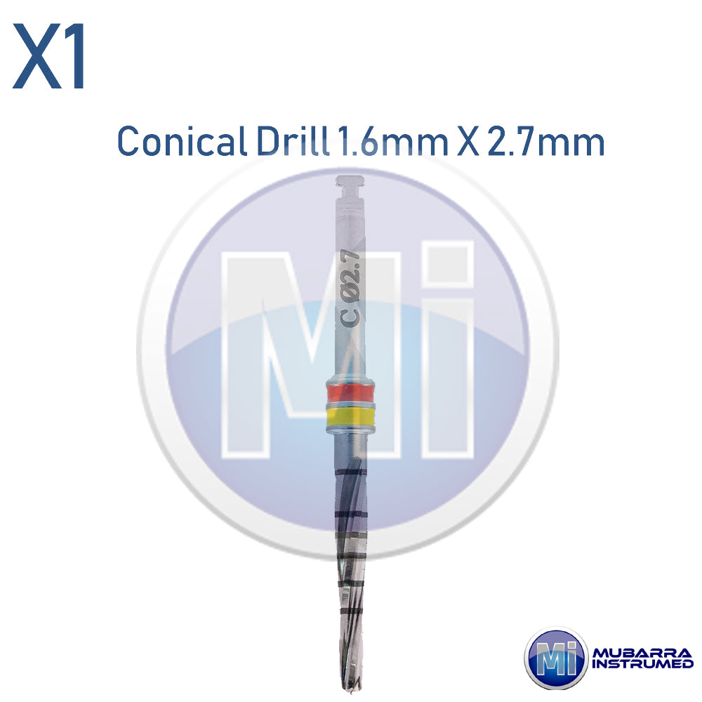 10Pcs Conical Drills Set Dental Implant Surgical Surgery