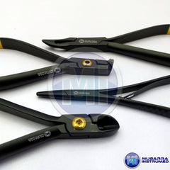 4pcs Distal End Ligature TC Wire Cutter Mathieu Needle Holder Weingart Orthodontic Black & Gold