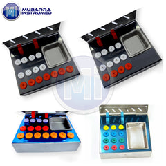 12 & 15 Hole Dental Implant Instrument Sterilization Organizer Cassette Kit Box Tray