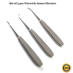 Dental Warwick James Surgical Tooth Extraction Loosening Elevators Set Of 3 CE