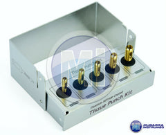 5pcs Dental Implant Gold Tissue Punch With Bur Holder Kit With Sterilizing Box Set CE