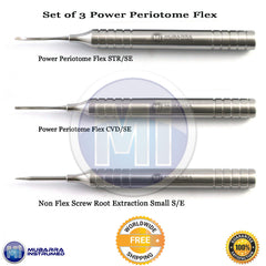 Dental Flex Periotome Extraction Screw Periodontal Elevator Luxating Instruments