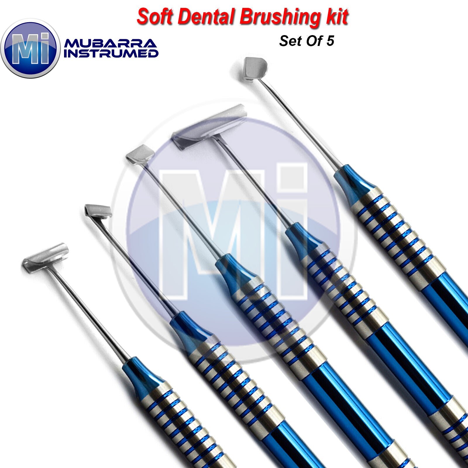 Set Of 5 Dental Instruments Implant Lingual Flaps Surgery Soft Brushing Kit CE